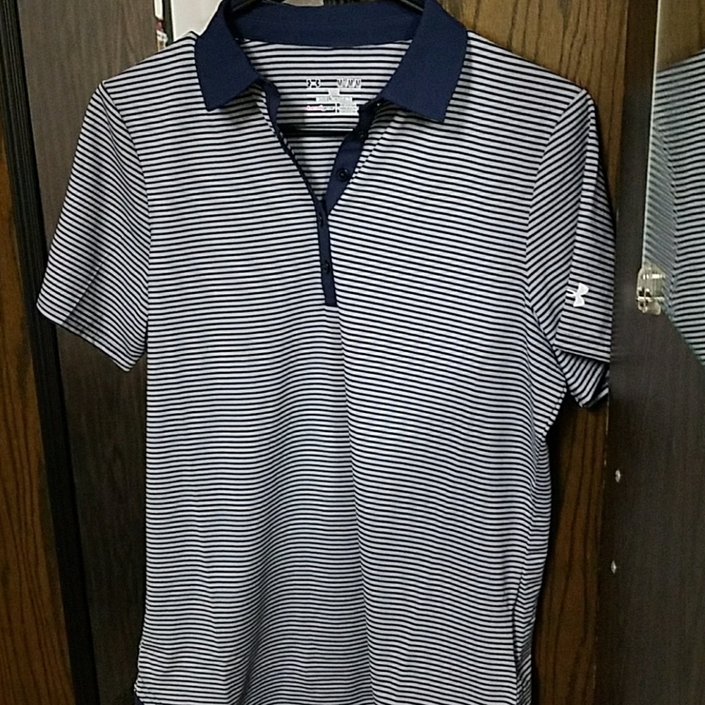 NWT under armour navy golf polo